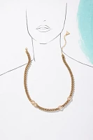 Pavé Crystal Curb Chain Necklace