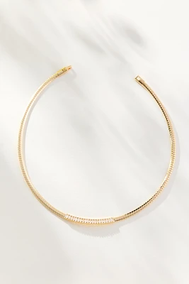 Baguette Crystal Flat Chain Necklace