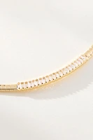 Baguette Crystal Flat Chain Necklace
