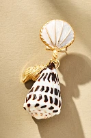 Speckled Shell Drop Earrings