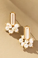 Pearl Cluster Drop Earrings
