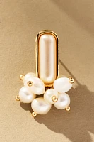 Pearl Cluster Drop Earrings