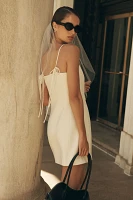 English Factory Back-Bow Sleeveless Mini Dress
