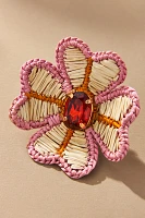 Mercedes Salazar Flora Raffia Clip-On Earrings