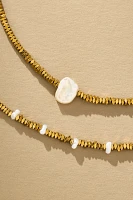 Beaded Pearl Necklaces, Set of 2