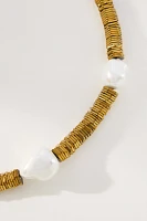 Beaded Tri-Pearl Necklace