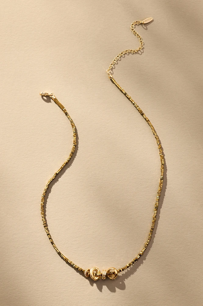 Round Charm Beaded Neckalce