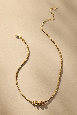 Round Charm Beaded Neckalce