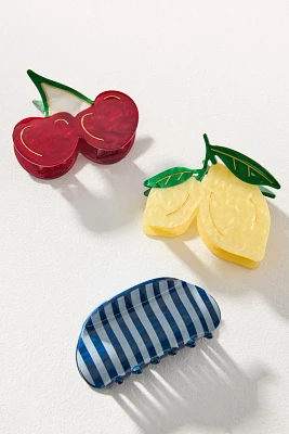 Frasier Sterling Fruit Hair Claw Clips