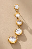 Circle Faceted Crystal Dangle Earrings