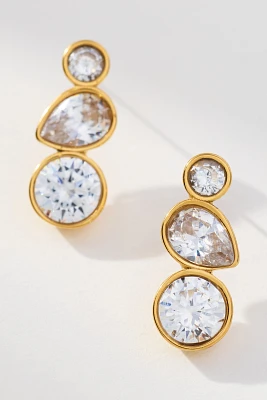Mixed Crystal Drop Earrings