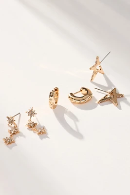 BaubleBar Luna Earrings, Set of 3