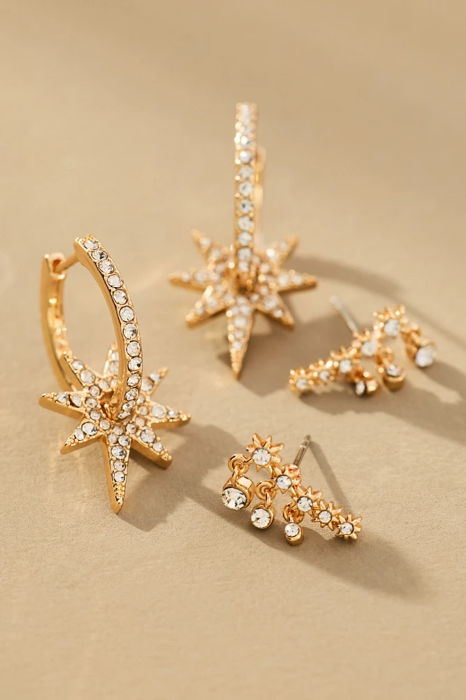 BaubleBar Portia Star Crystal Earring Set