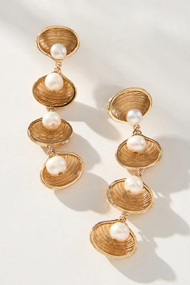 BaubleBar Margaret Pearl Shell Statement Earrings