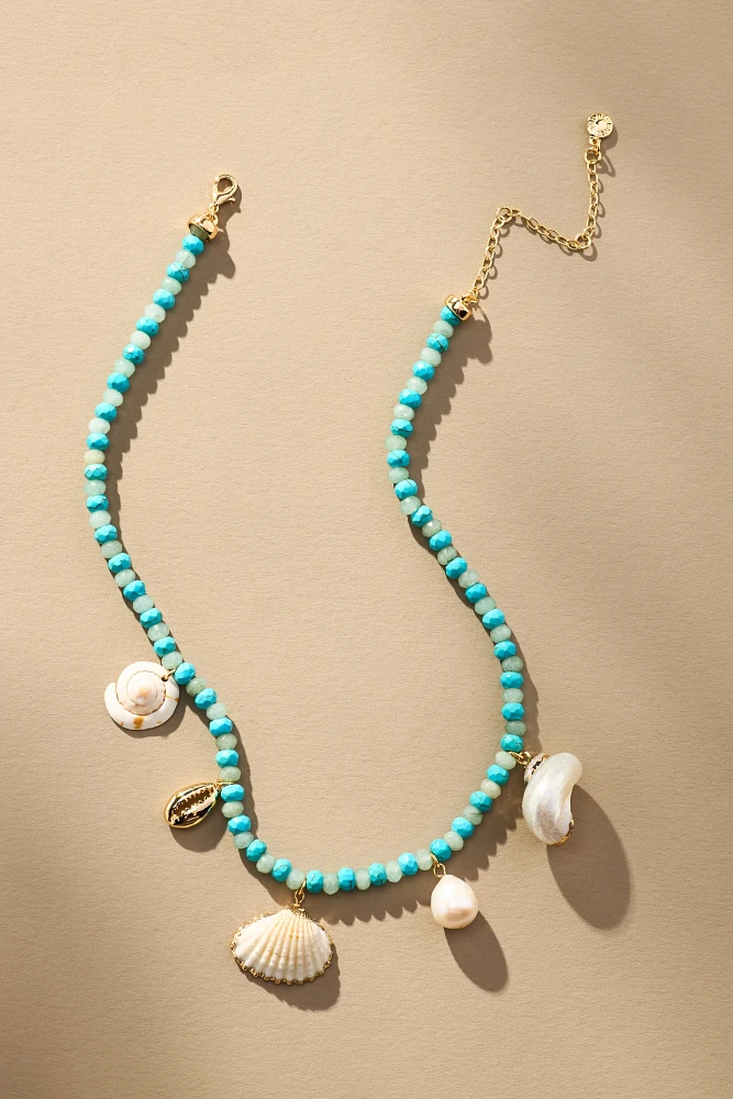 BaubleBar Beck Shell Beaded Necklace