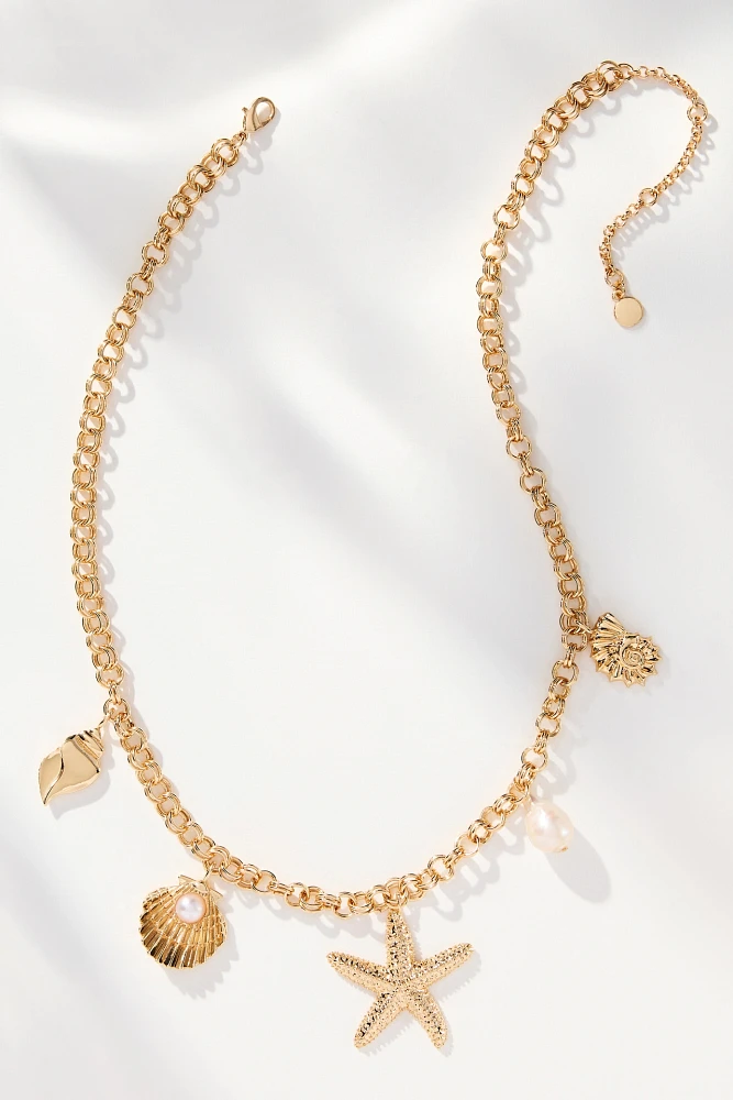 BaubleBar Mariam Shell Charm Necklace