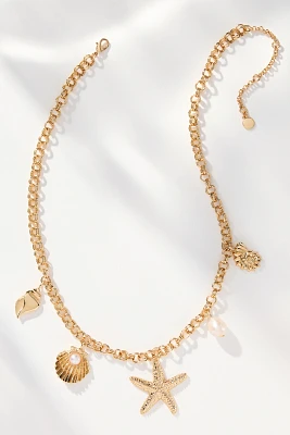 BaubleBar Mariam Shell Charm Necklace