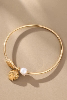 BaubleBar Marina Shell Bangle Bracelet