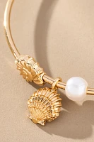 BaubleBar Marina Shell Bangle Bracelet