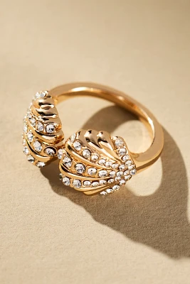 BaubleBar Marnie Pavé Seashell Ring