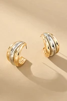 BaubleBar Yvette Mixed Metal Triple Hoop Earrings