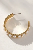 BaubleBar Eloise Pearl Hoop Earrings