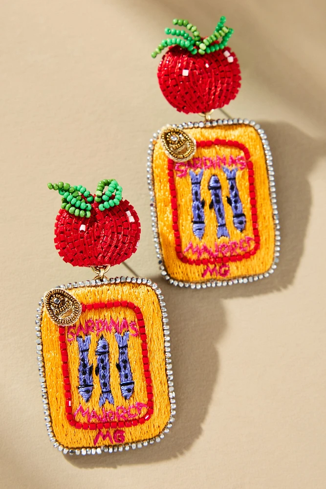 Mignonne Gavigan Mariela Beaded Tinned Fish Drop Earrings