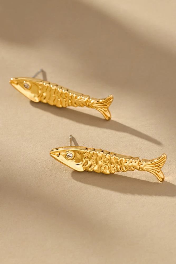 Frasier Sterling Offshore Fish Post Earrings