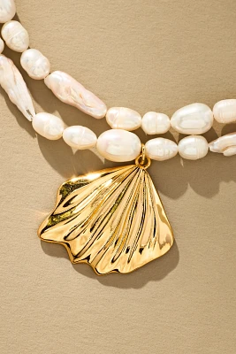 Frasier Sterling Tropea Pearl Charm Necklace