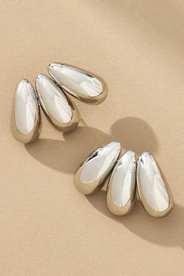 Fanned Metal Post Earrings