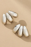 Fanned Metal Post Earrings