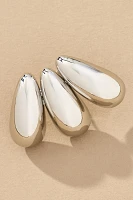 Fanned Metal Post Earrings