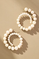 Frasier Sterling Bordeaux Pearl Spiral Hoop Earrings