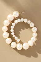 Frasier Sterling Bordeaux Pearl Spiral Hoop Earrings