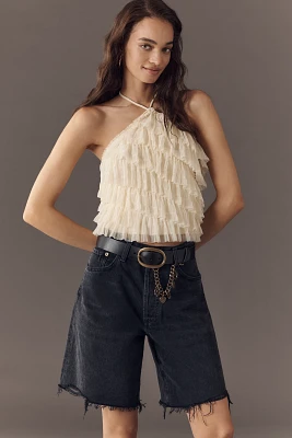 Charm Chain Oval Buckle Belt
