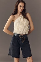 Charm Chain Oval Buckle Belt