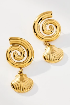 Casa Clara Sky Swirl Shell Drop Earrings