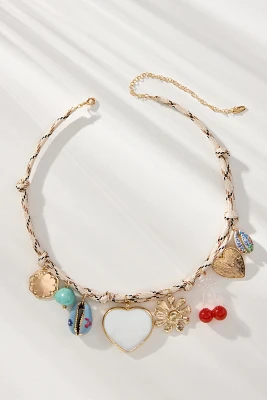 Multi-Color Cord Charm Necklace