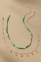 Beaded Charm Layered Necklace