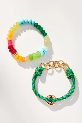 Mixed Bead Bracelets, Set of 2