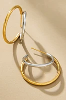 Mixed Metal Huggie Hoop Earrings