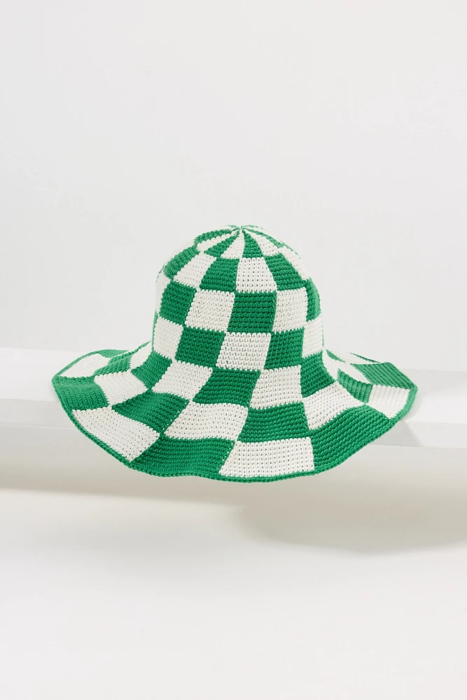 Brunna.Co Shilo Checkered Crochet Bucket Hat