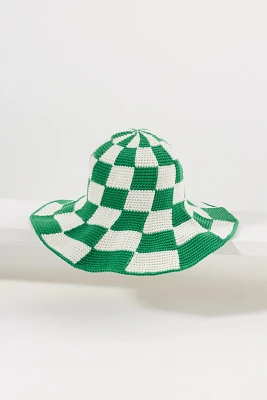 Brunna.Co Shilo Checkered Crochet Bucket Hat