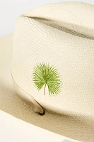 Freya Palmetto Embroidered Straw Rancher