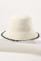 Freya Shell Crochet Straw Bucket Hat
