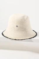 Freya Shell Crochet Straw Bucket Hat