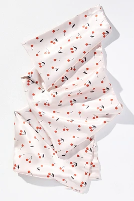 KITSCH Cherry Print Satin Standard Pillowcase