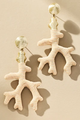 Suzanna Dai Seychelles Silk Coral Drop Earrings