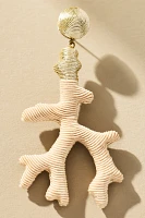 Suzanna Dai Seychelles Silk Coral Drop Earrings