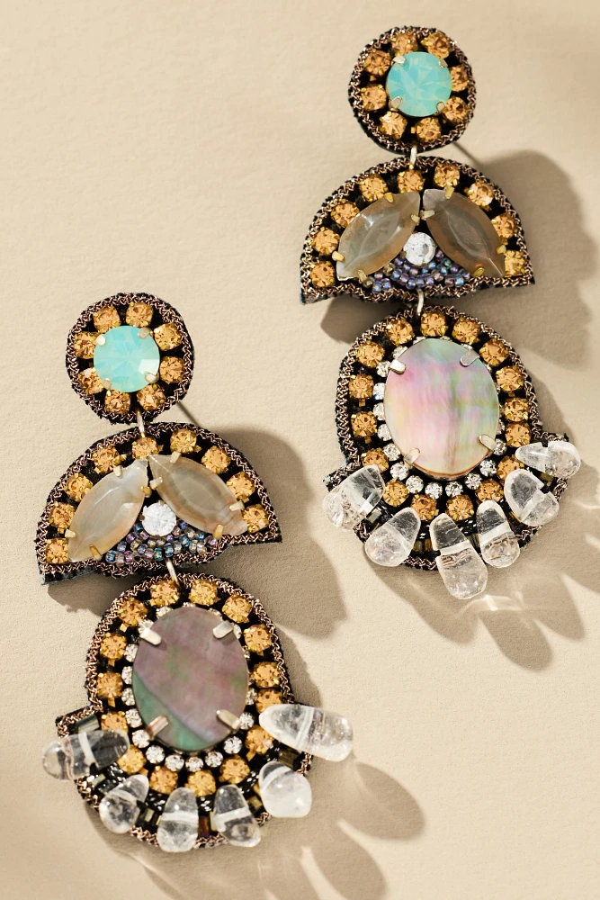 Suzanna Dai Prague Beaded Drop Earrings